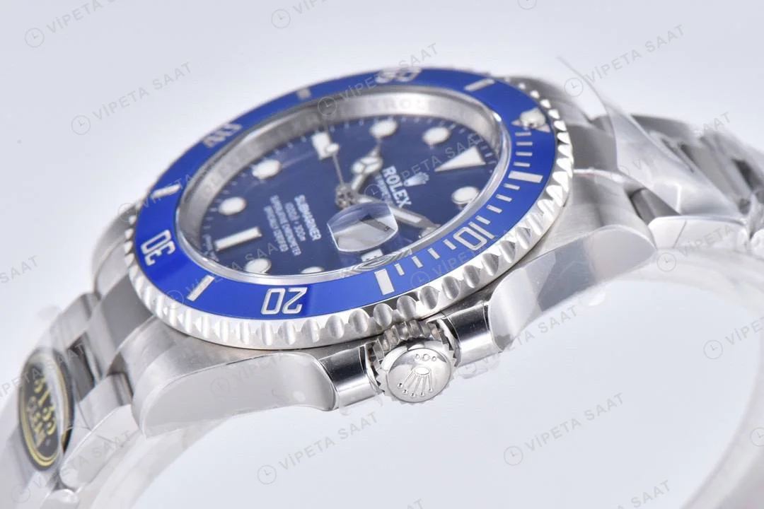 Rolex Submariner 116619LB Clean Factory Mavi Kadran 40mm 904L Clone Super Clone ETA Saat detay 8