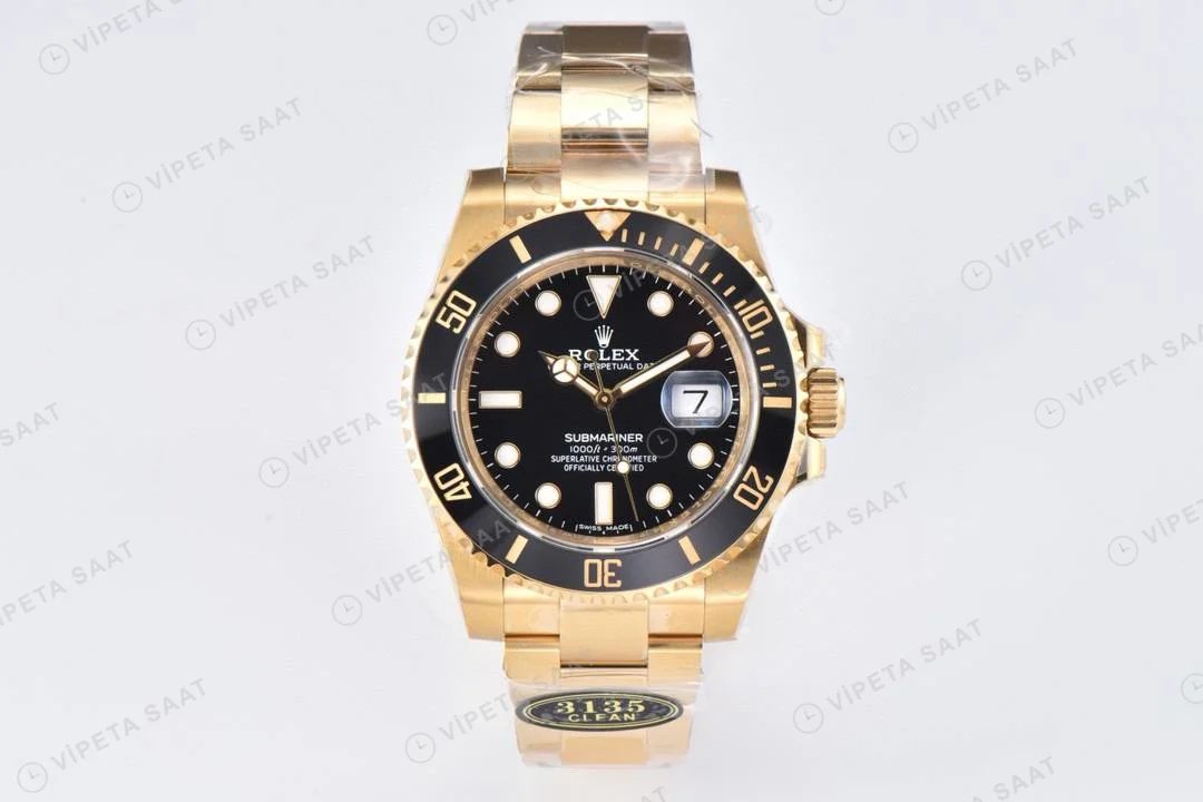 Rolex Submarıner 126618 LB Siyah Kadran Super Clone ETA Clean Factory Saat Eta Saat karşıdan görünüm