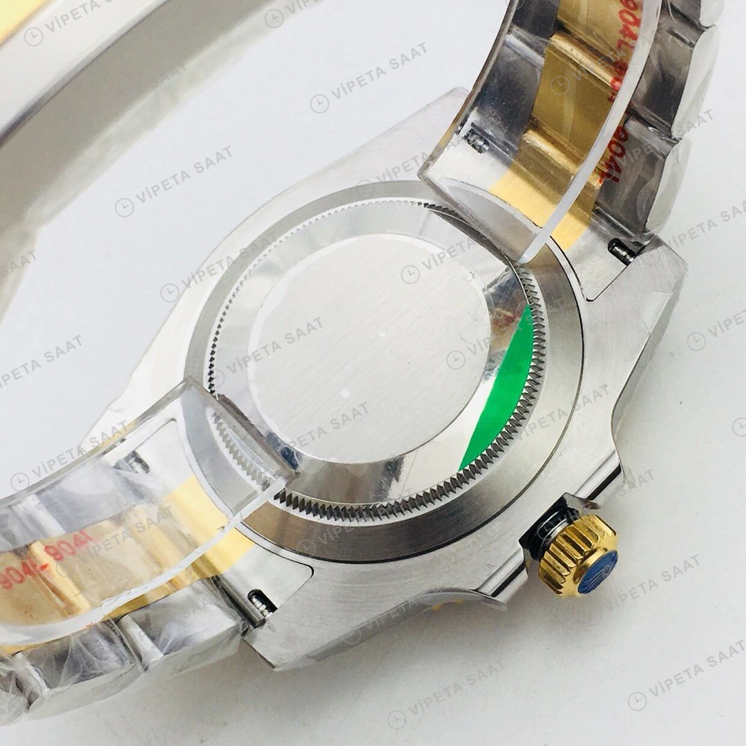 Rolex Submariner Mavi Kadran Çelik Gold 40mm Super Clone ETA Eta Saat detay 4