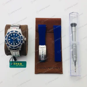 Rolex Submariner Mavi Kadran Taşlı Bezel Çelik 40mm Super Clone ETA Eta Saat detay 5