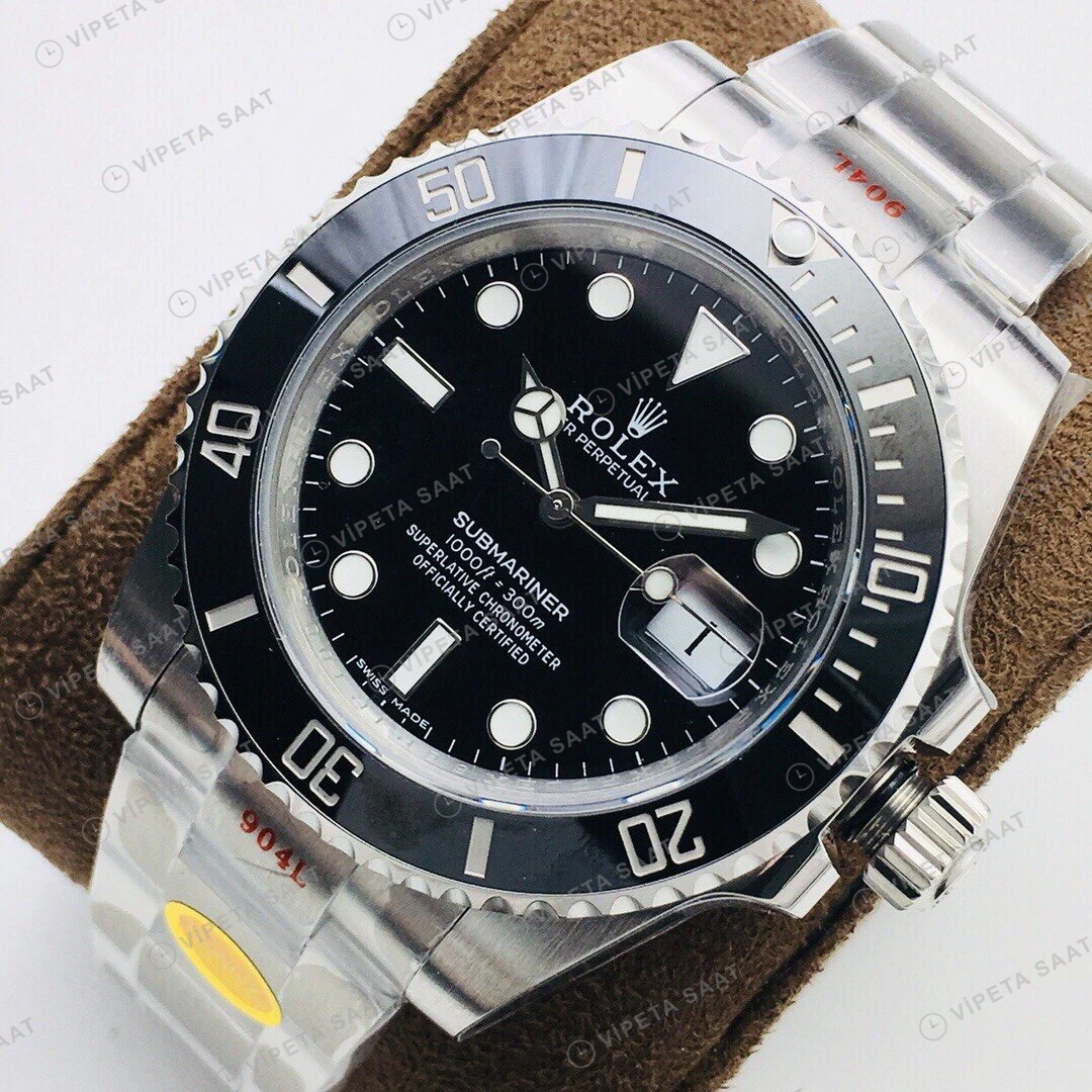 Rolex Submariner Siyah Kadran Çelik 40mm Super Clone ETA Eta Saat detay 10