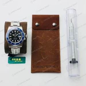 Rolex Submariner Siyah Kadran Mavi Bezel Çelik 40mm Super Clone ETA Eta Saat yan görünüm