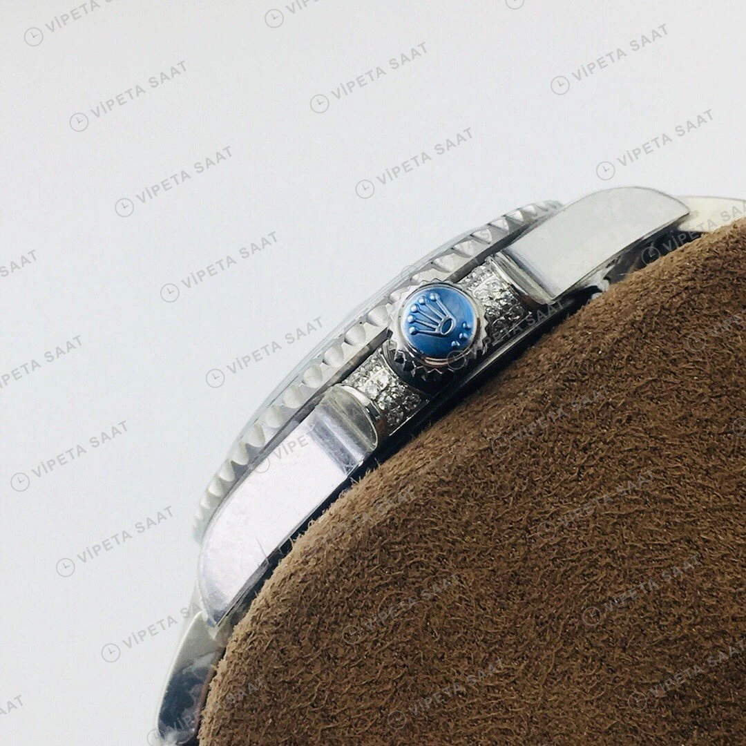 Rolex Submariner Siyah Kadran Taşlı Bezel Çelik 40mm Super Clone ETA Eta Saat detay 8
