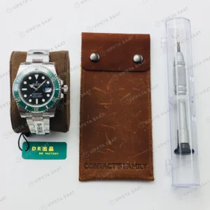 Rolex Submariner Siyah Kadran Yeşil Bezel Çelik 40mm Super Clone ETA Eta Saat yan görünüm