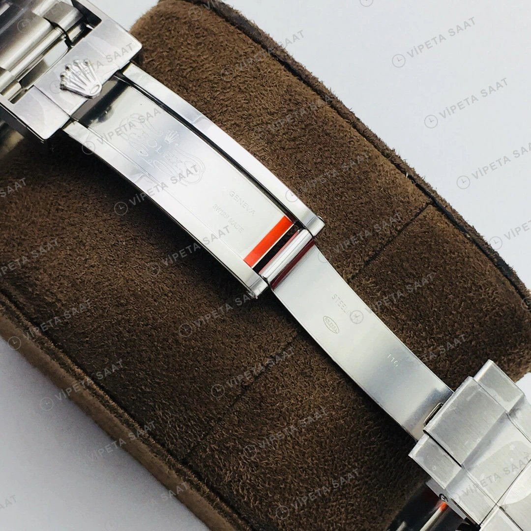 Rolex Submariner Siyah Kadran Yeşil Bezel Çelik 40mm Super Clone ETA Eta Saat detay 4