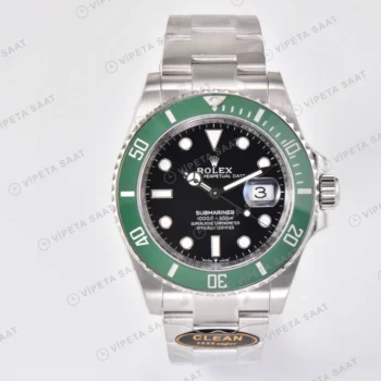 Rolex Submariner starbucks Siyah Oyster Dandong 3235 Super Clone ETA Saat karşıdan görünüm