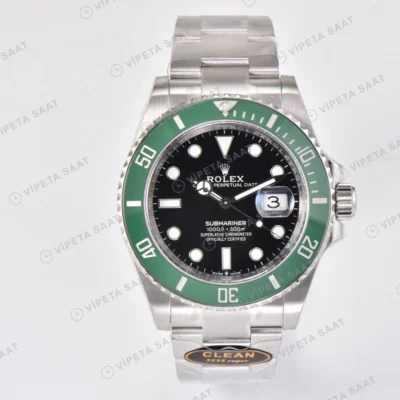 Rolex Submariner starbucks Siyah Oyster Dandong 3235 Super Clone ETA Saat karşıdan görünüm
