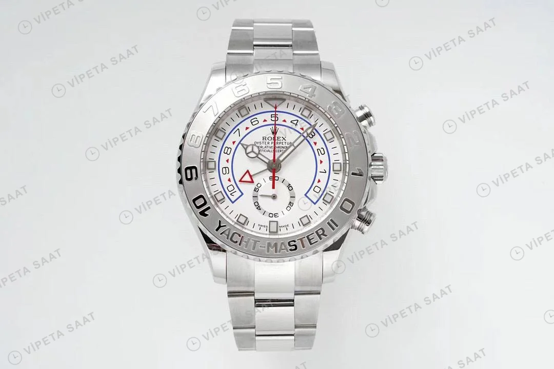 Rolex Yacht-Master 116689 Beyaz 44mm Oyster Super Clone ETA Saat karşıdan görünüm