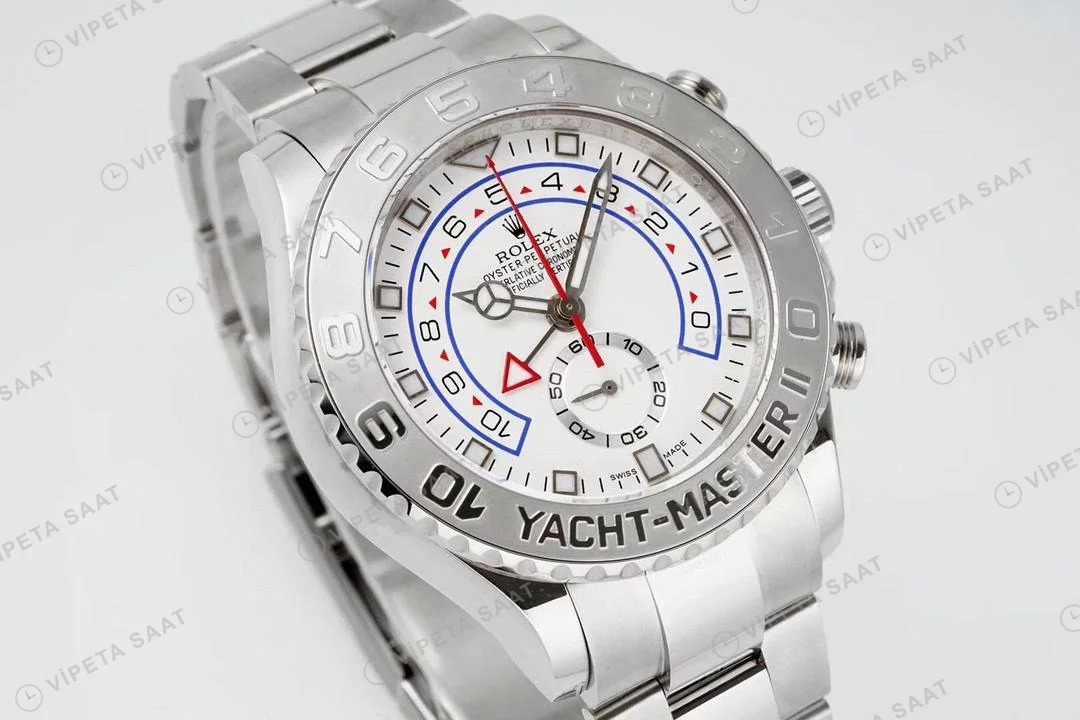 Rolex Yacht-Master 116689 Beyaz 44mm Oyster Super Clone ETA Saat detay 4