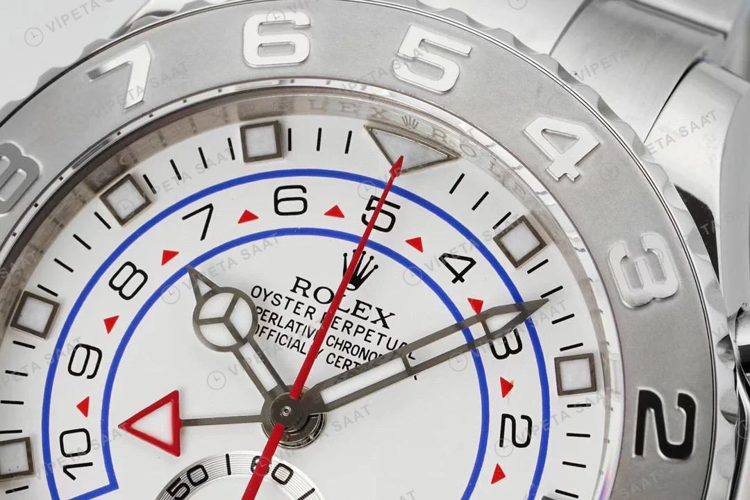Rolex Yacht-Master 116689 Beyaz 44mm Oyster Super Clone ETA Saat detay 6