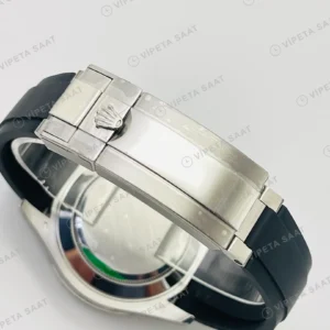 Rolex Yacht-Master Siyah Kadran Çelik Kauçuk 42mm Super Clone ETA Eta Saat karşıdan görünüm