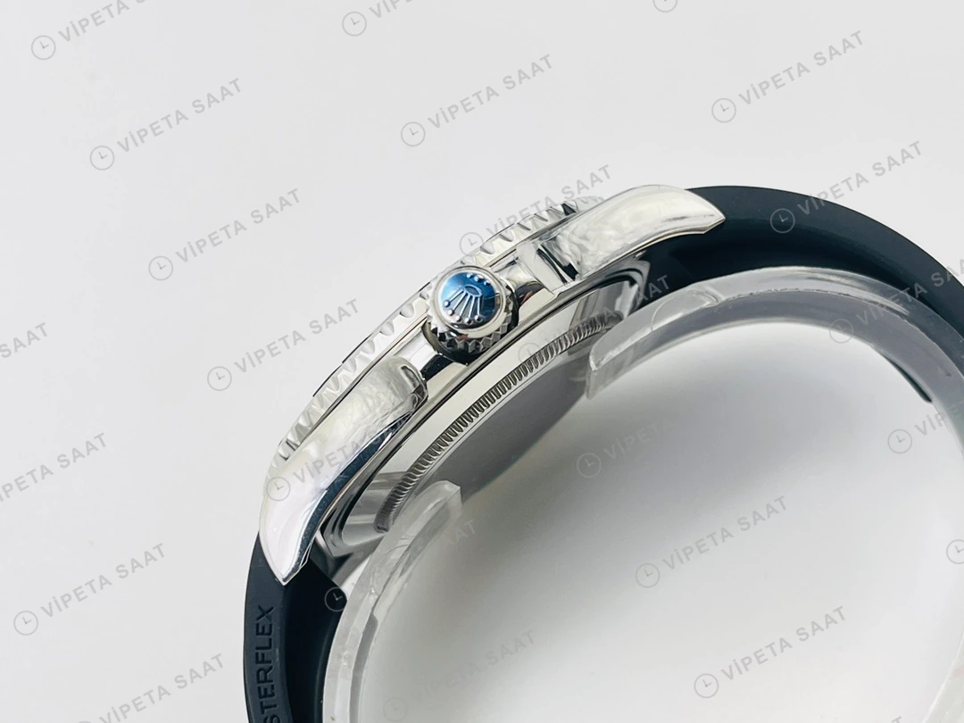 Rolex Yacht-Master Siyah Kadran Çelik Kauçuk 42mm Super Clone ETA Eta Saat detay 4