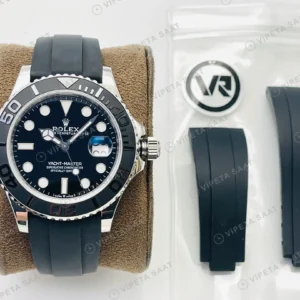 Rolex Yacht-Master Siyah Kadran Çelik Kauçuk 42mm Super Clone ETA Eta Saat detay 9