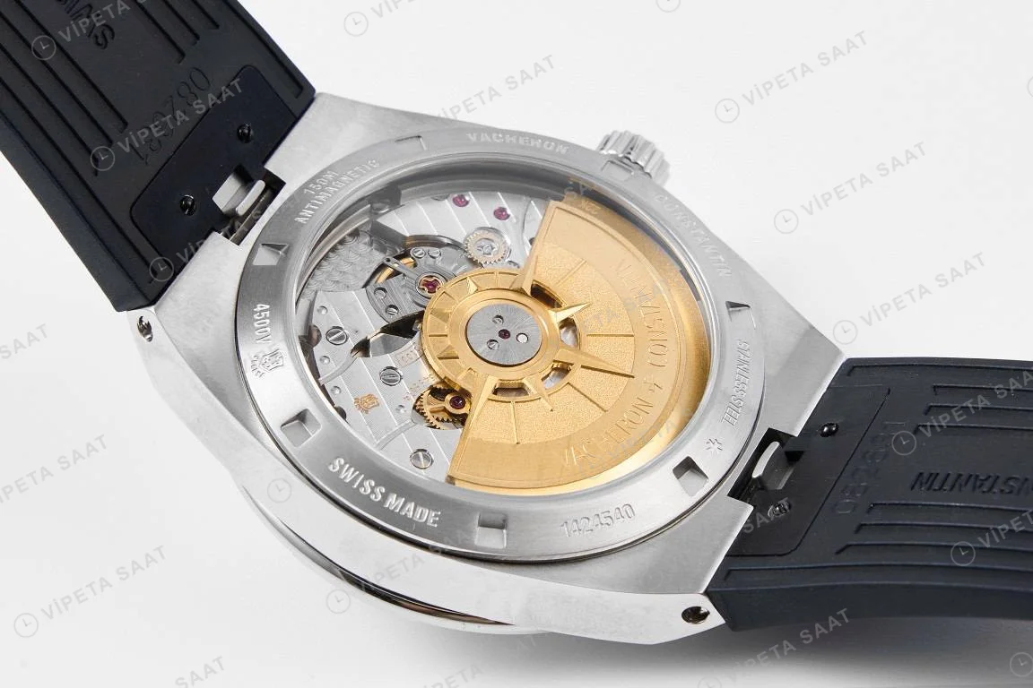 Vacheron Constantin Overseas Beyaz Kadran Super Clone ETA Silikon Kordon 41mm Saat Eta Saat detay 8
