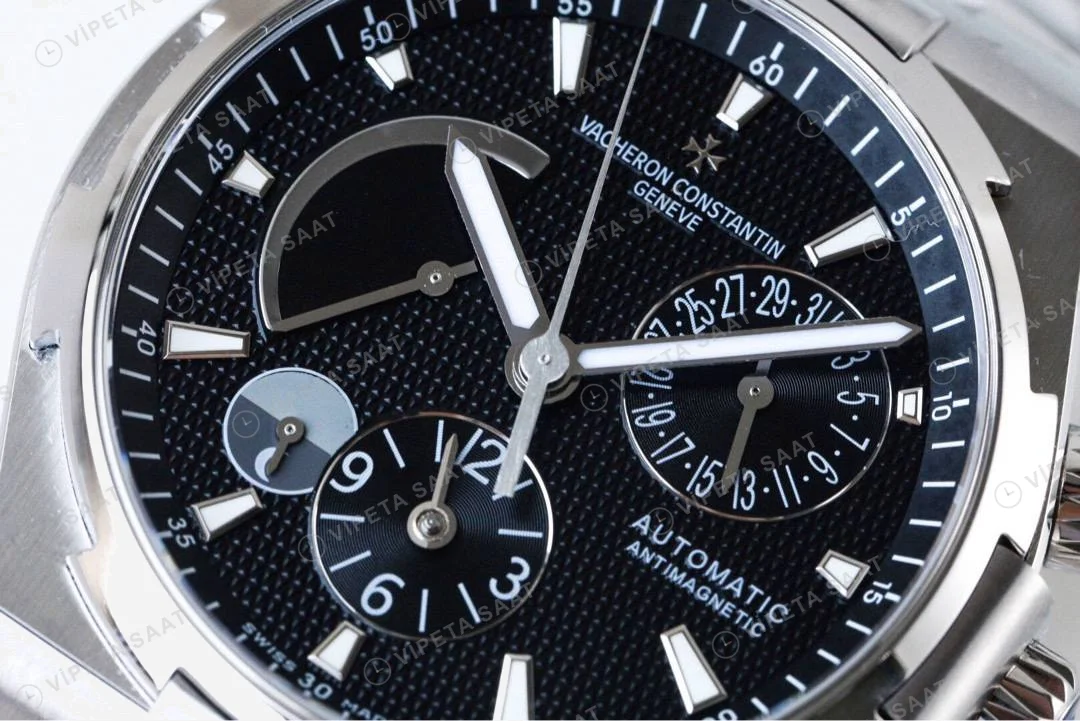 Vacheron Constantin Overseas Dual Time Black Super Clone ETA Saat detay 4