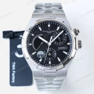 Vacheron Constantin Overseas Dual Time Black Super Clone ETA Saat karşıdan görünüm