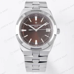Vacheron Constantin Overseas Dual Time Brown Dial Super Clone ETA Saat karşıdan görünüm