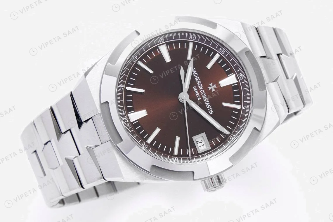 Vacheron Constantin Overseas Dual Time Brown Dial Super Clone ETA Saat detay 6