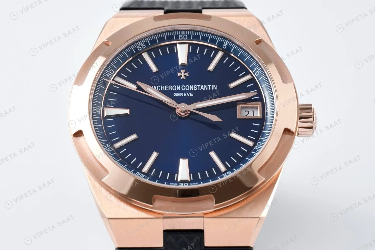 Vacheron Constantin Overseas Dual Time Rose Kasa Super Clone ETA Saat detay 4