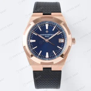 Vacheron Constantin Overseas Dual Time Rose Kasa Super Clone ETA Saat karşıdan görünüm