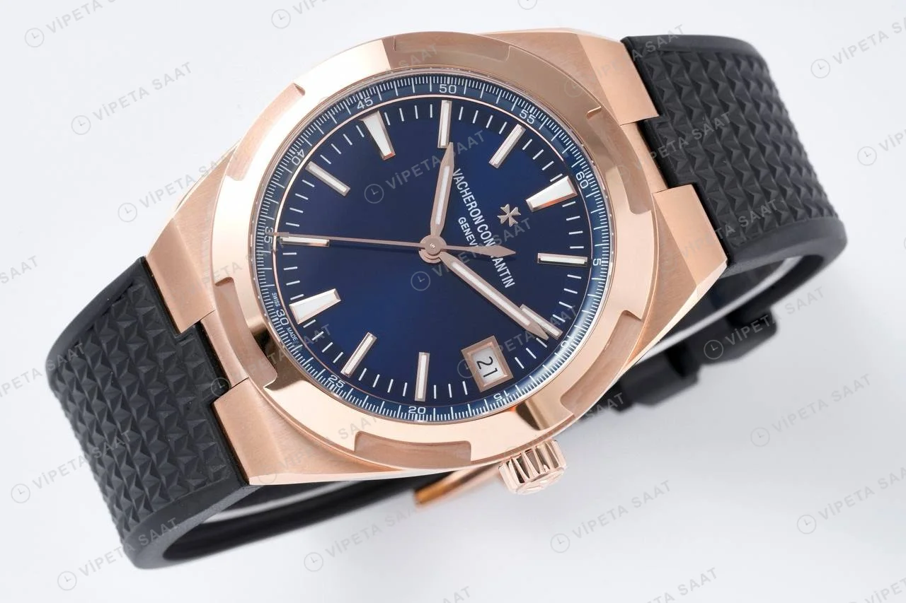 Vacheron Constantin Overseas Dual Time Rose Kasa Super Clone ETA Saat detay 5