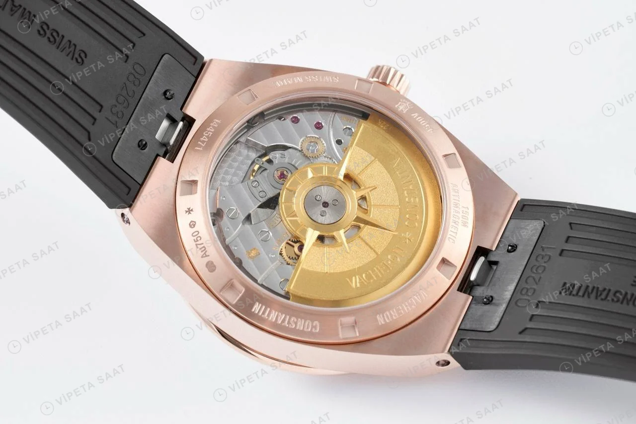 Vacheron Constantin Overseas Dual Time Rose Kasa Super Clone ETA Saat detay 6