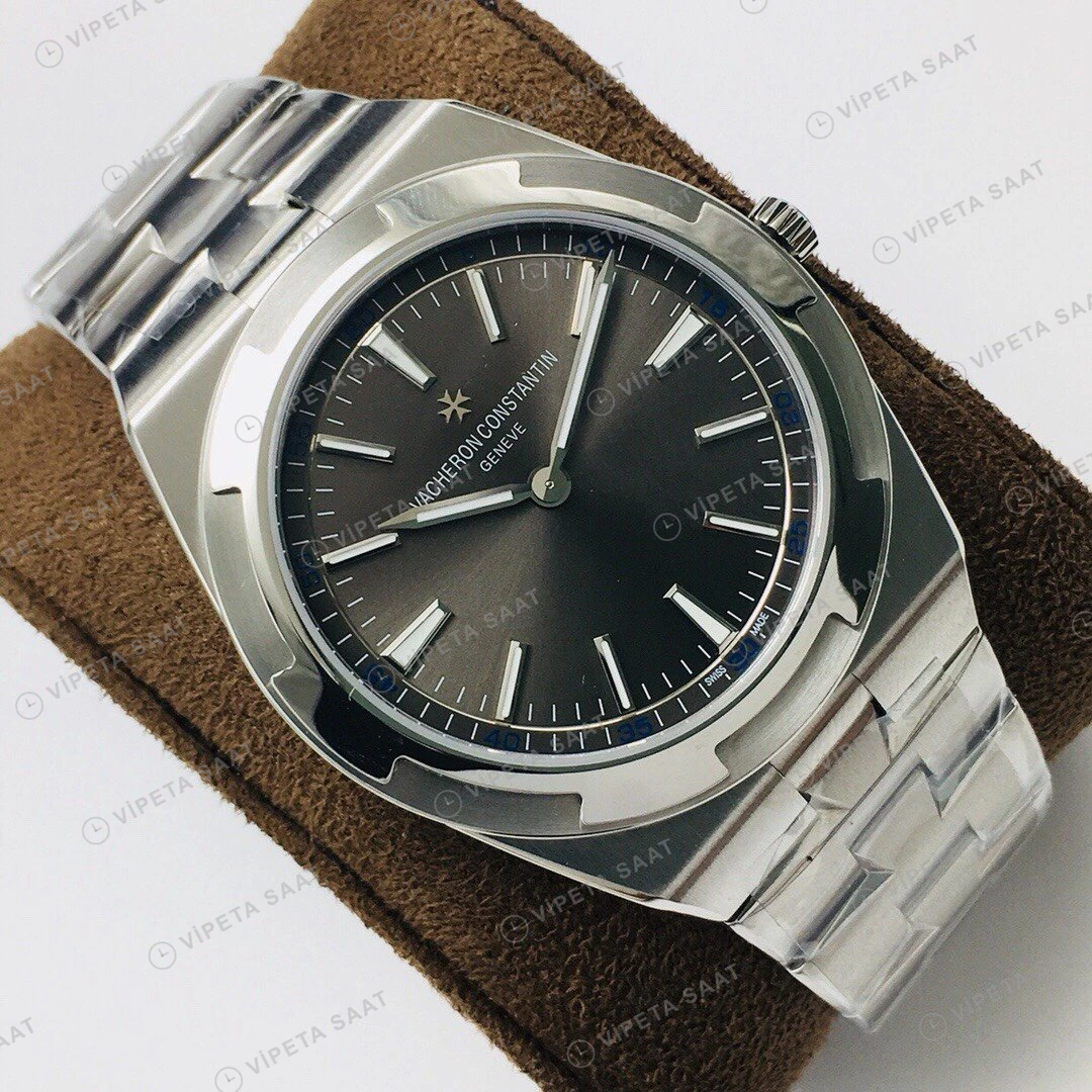 Vacheron Constantin Overseas Gri Kadran Çelik Super Clone ETA Eta Saat detay 4
