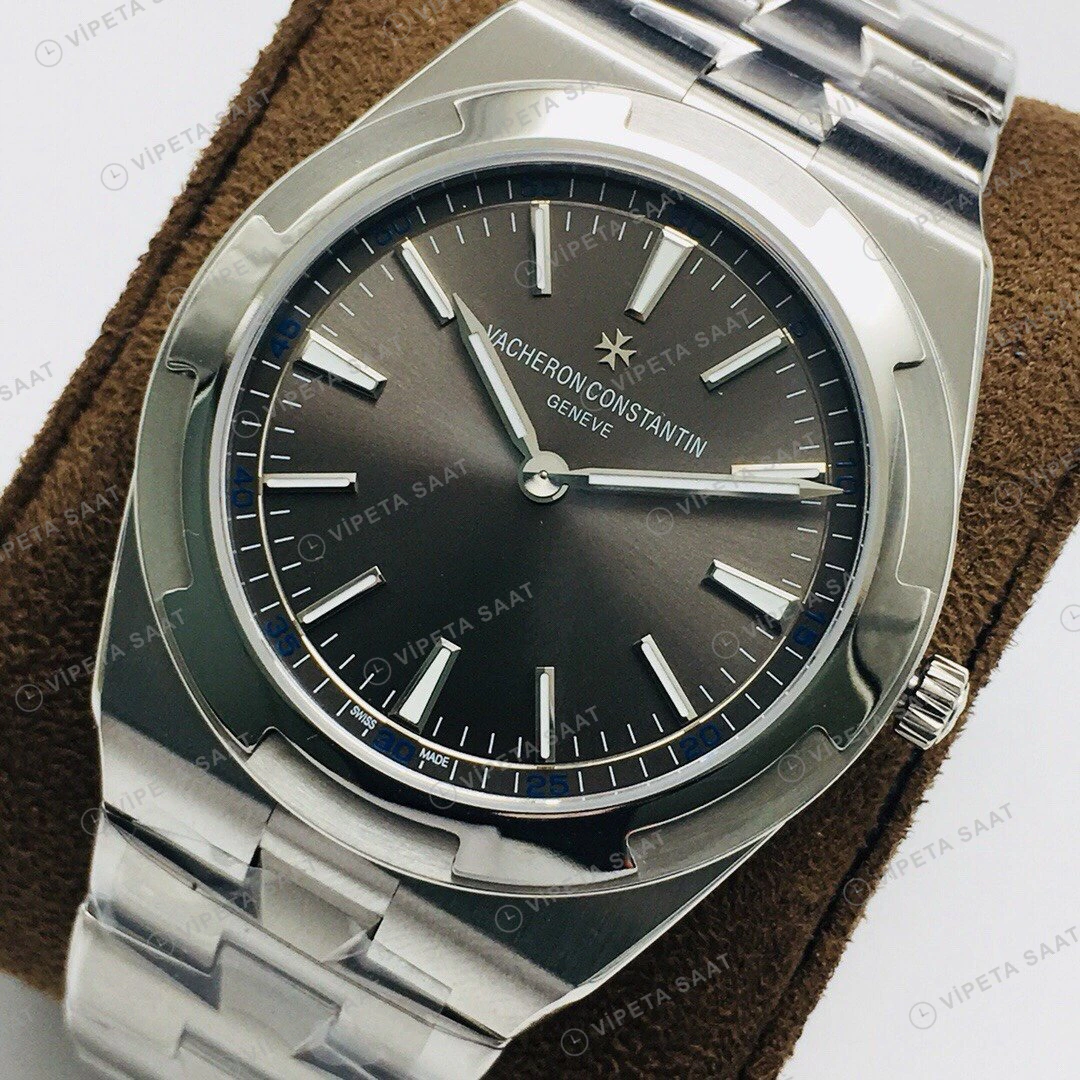 Vacheron Constantin Overseas Gri Kadran Çelik Super Clone ETA Eta Saat detay 5