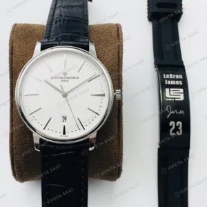 Vacheron Constantin Patrimony Beyaz Kadran Çelik Super Clone ETA Eta Saat detay 9
