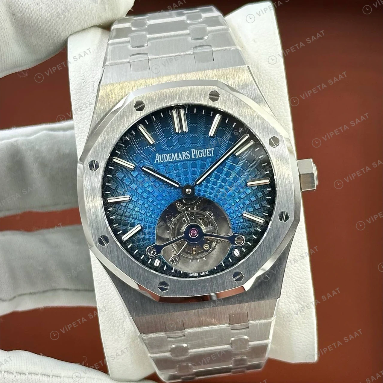 Audemars Piguet 26510ST Mavi Kadranlı Tourbillon Super Clone ETA Saat ürün görseli 1