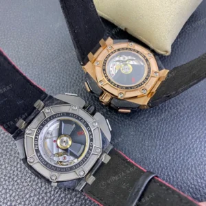 Audemars Piguet GMT-Master II Royal Oak Offshore Grand Prix Chronograph Gri Kadran Karbon Kasa Kaucuk Kordon Super Clone Eta Eta Saat karşıdan görünüm