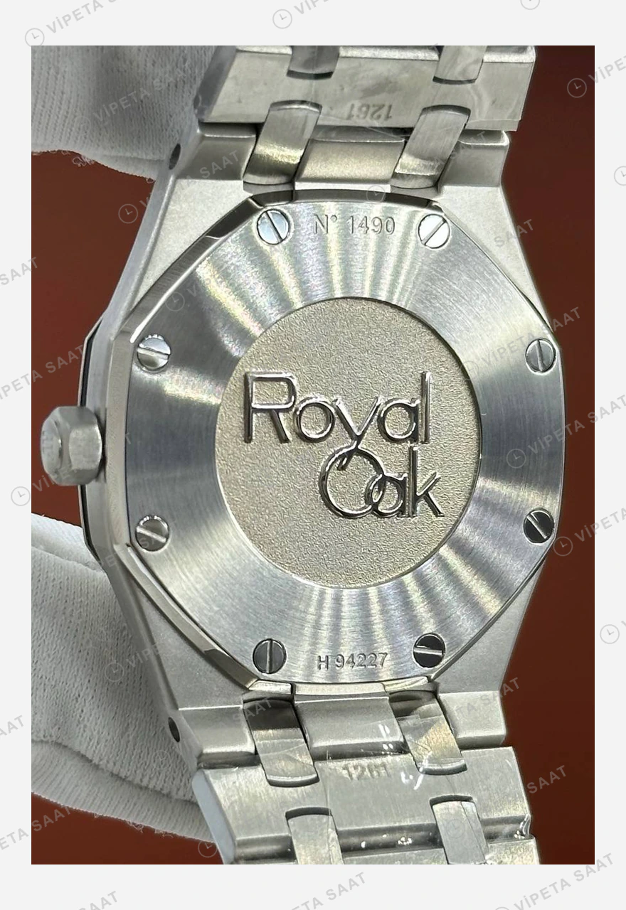 Audemars Piguet Royal Oak Beyaz Pırlanta Kadran Çelik Super Clone ETA Eta Saat detay 4