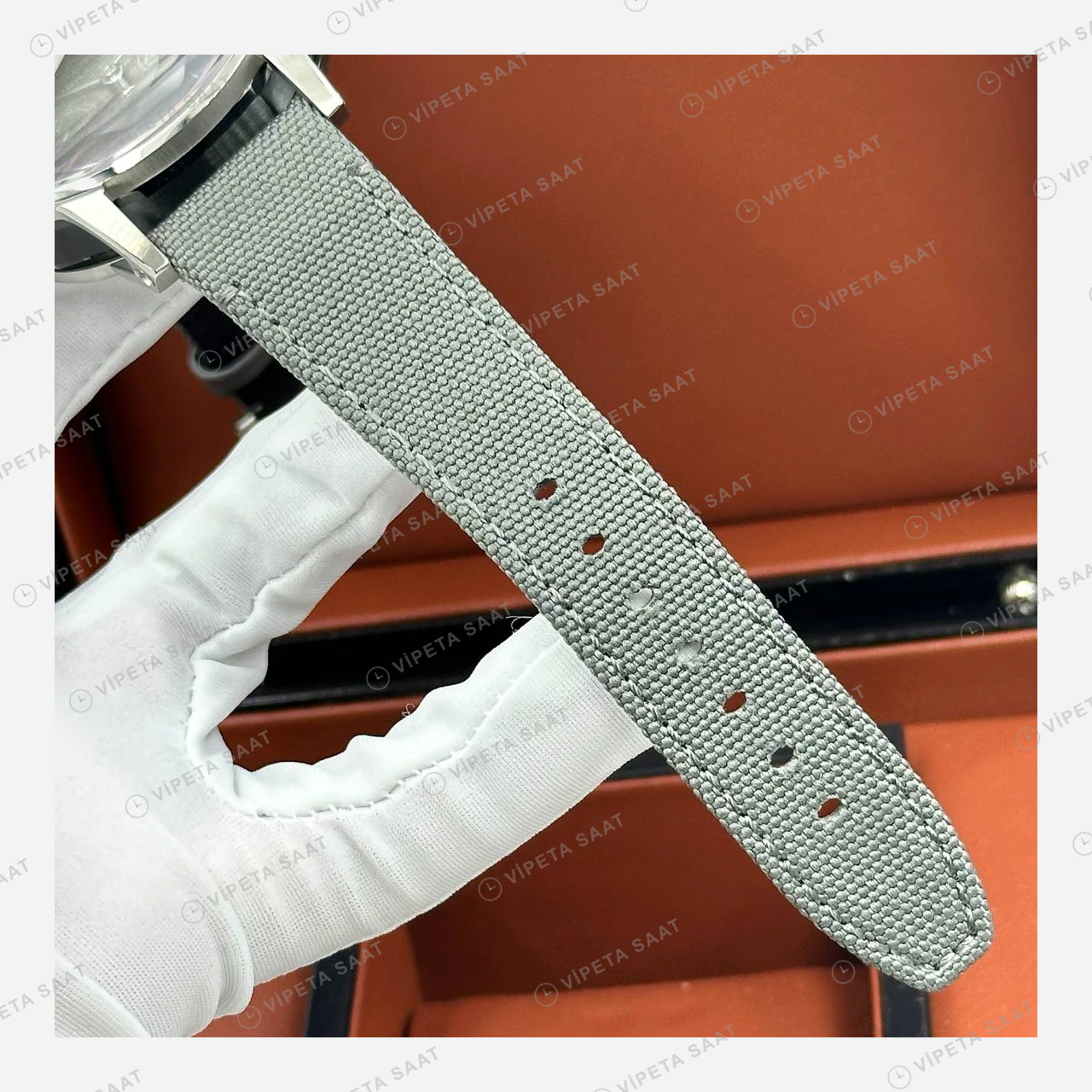 Audemars Piguet Royal Oak Gri Kadran Yeşil Tekstil Super Clone ETA Eta Saat detay 5