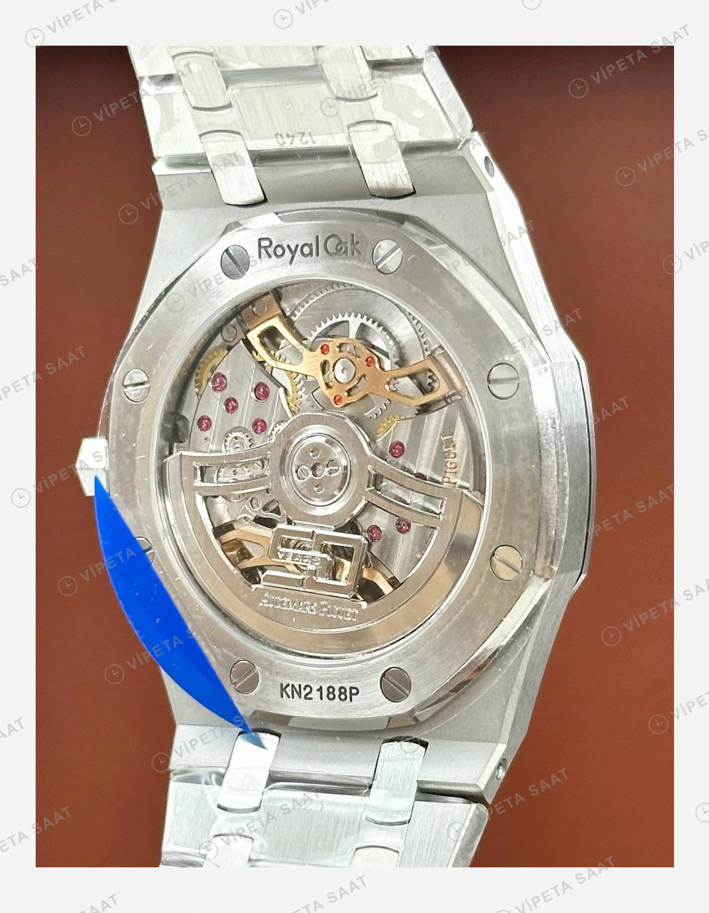 Audemars Piguet Royal Oak Lacivert Kadran Çelik Otomatik Super Clone ETA Eta Saat detay 4