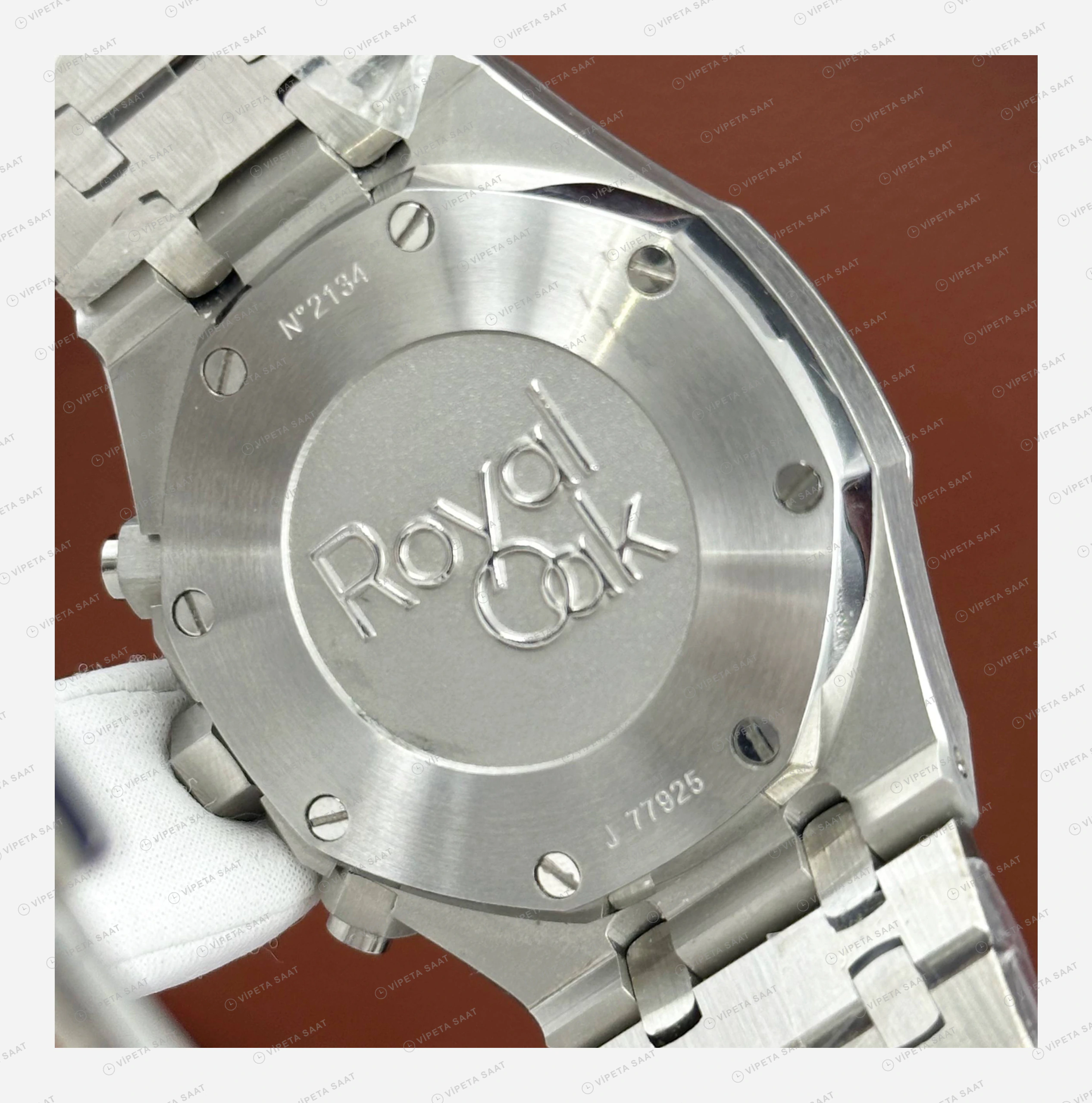 Audemars Piguet Royal Oak Mavi Kadran Çelik Klasik Super Clone ETA Saat AP0213 detay 4