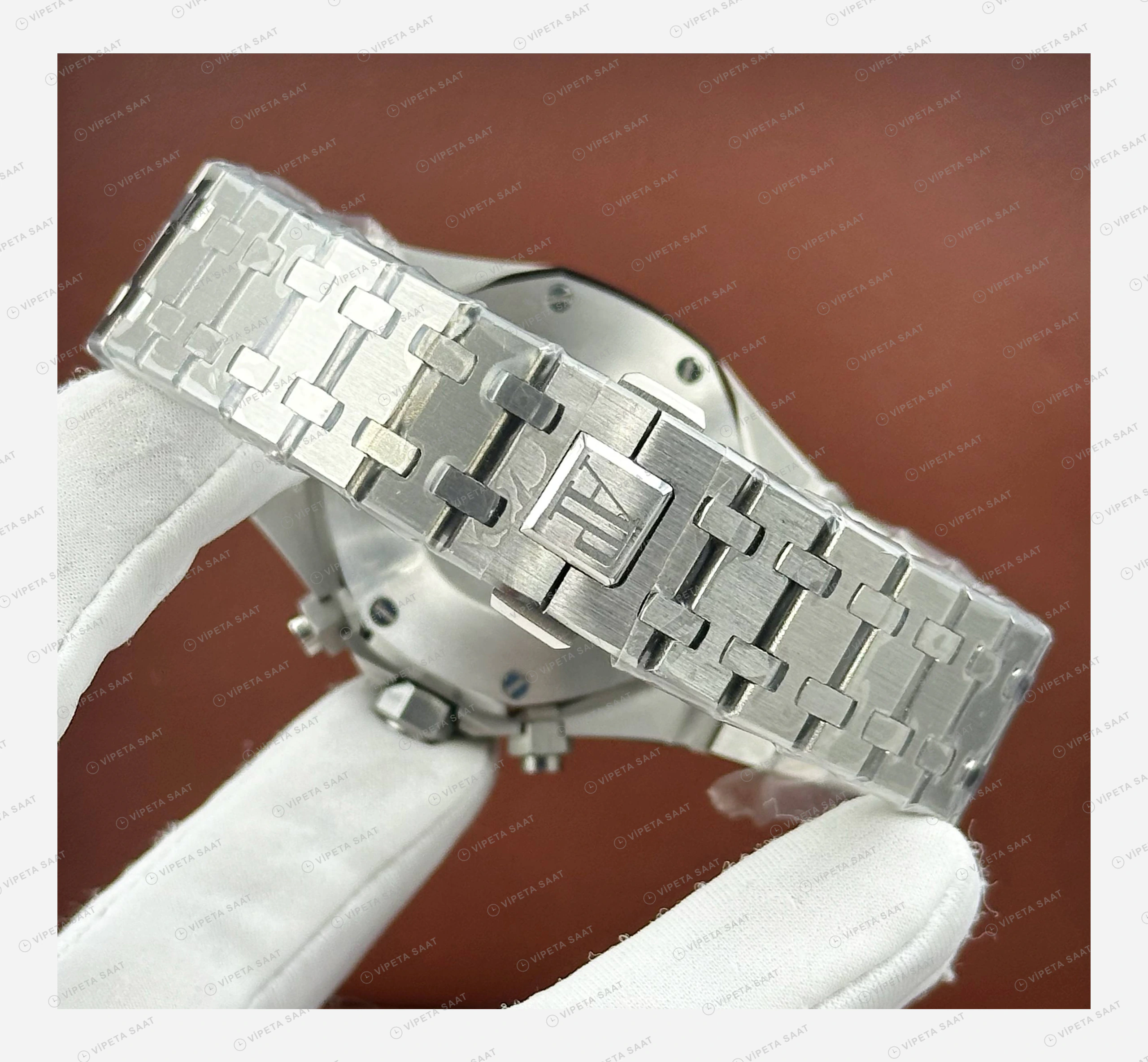 Audemars Piguet Royal Oak Mavi Kadran Çelik Klasik Super Clone ETA Saat AP0213 detay 5