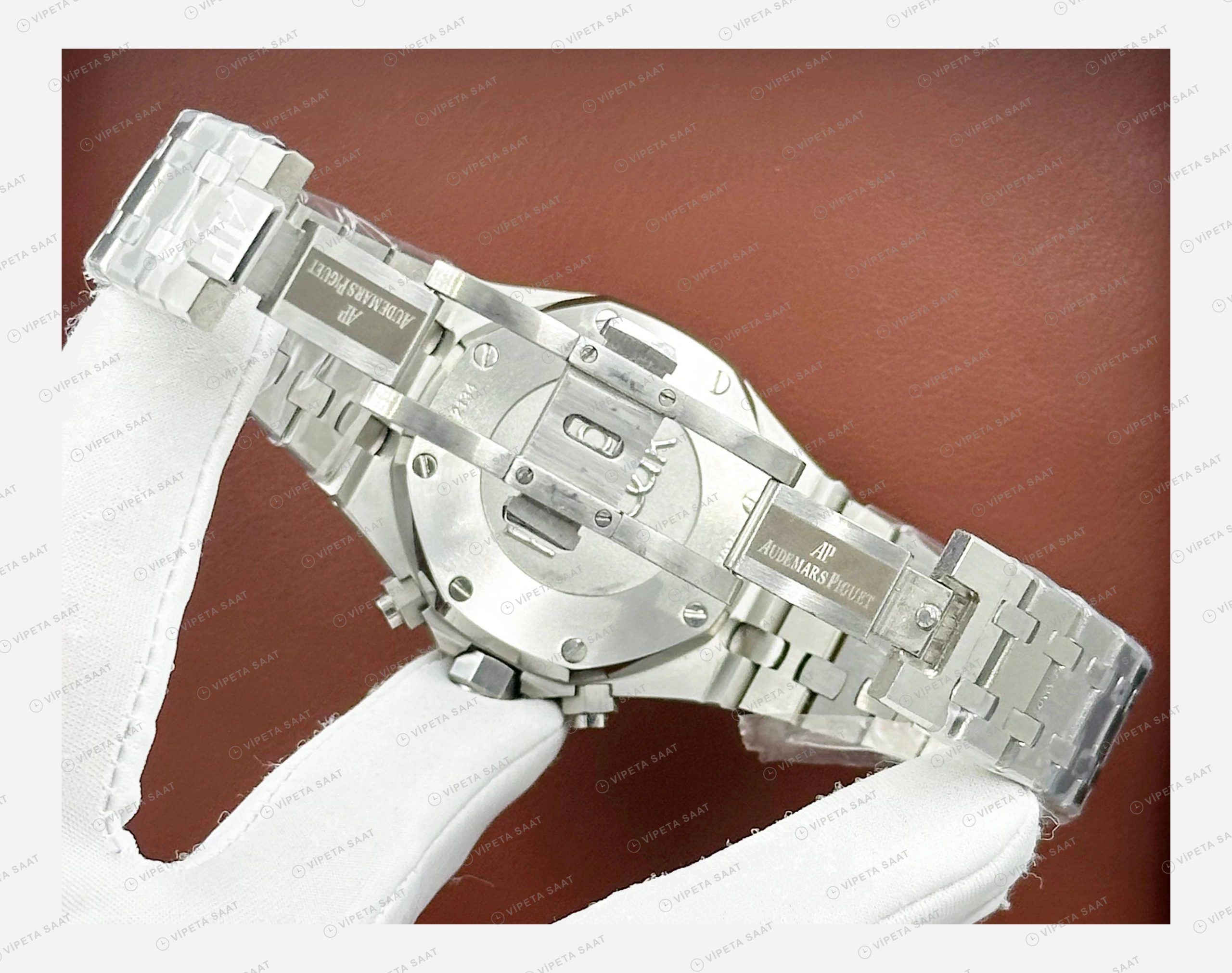 Audemars Piguet Royal Oak Mavi Kadran Çelik Klasik Super Clone ETA Saat AP0213 detay 6