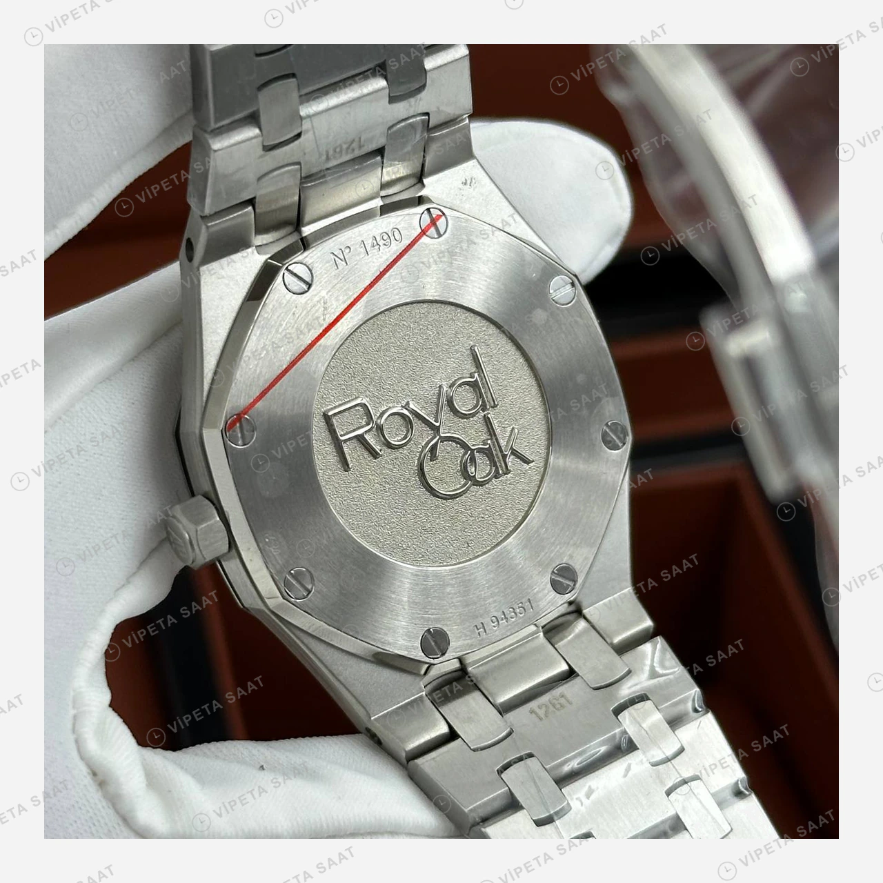 Audemars Piguet Royal Oak Mavi Kadran Pırlanta Bezel Çelik Super Clone ETA Eta Saat detay 6