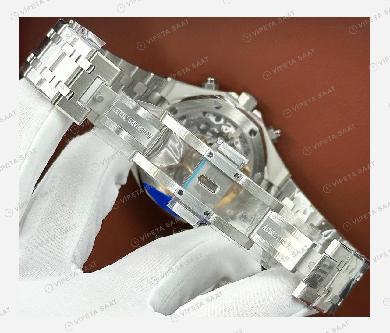 Audemars Piguet Royal Oak Offshore Beyaz Gümüş Kronograf Çelik Super Clone ETA Eta Saat detay 5
