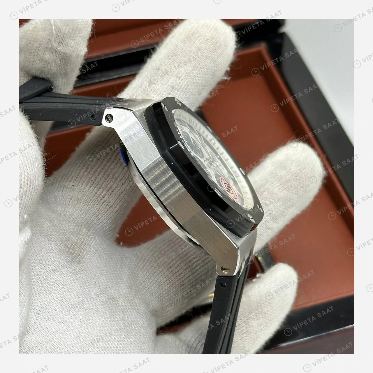 Audemars Piguet Royal Oak Offshore Beyaz Kronograf Kauçuk Super Clone ETA Eta Saat detay 3