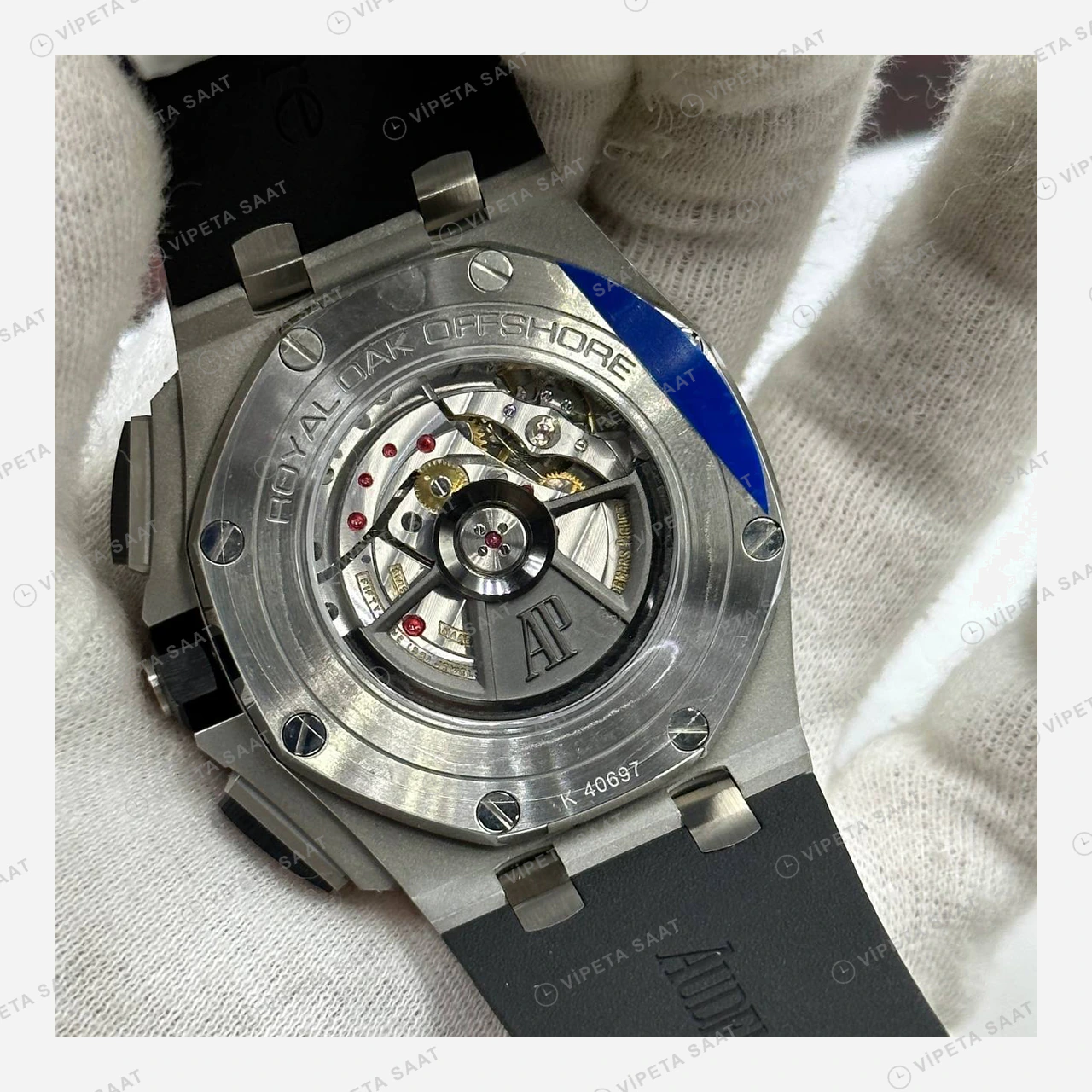 Audemars Piguet Royal Oak Offshore Beyaz Kronograf Kauçuk Super Clone ETA Eta Saat detay 5