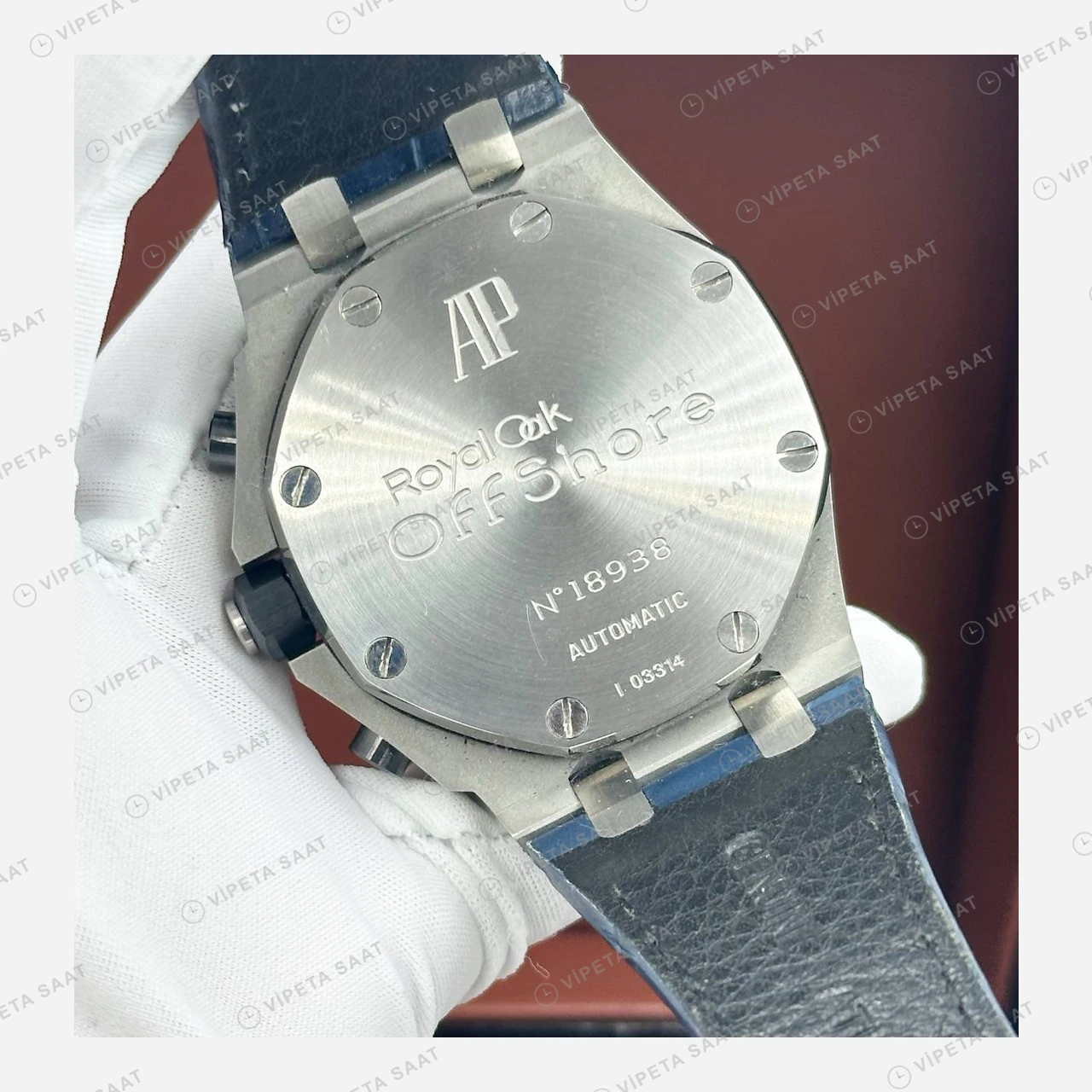Audemars Piguet Royal Oak Offshore Beyaz Mavi Kronograf Super Clone ETA Eta Saat detay 6
