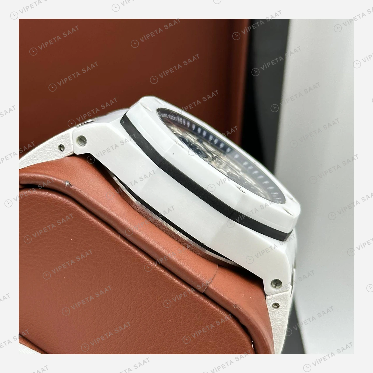 Audemars Piguet Royal Oak Offshore Beyaz Seramik Kronograf Super Clone ETA Eta Saat detay 3