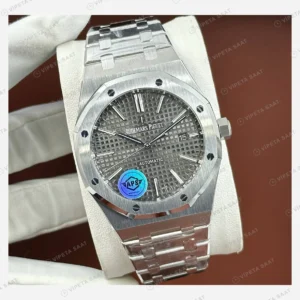 Audemars Piguet Royal Oak Offshore Gri Kadran Kauçuk Super Clone ETA Eta Saat detay 4