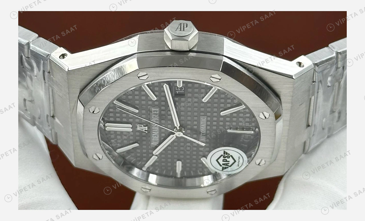 Audemars Piguet Royal Oak Offshore Gri Kadran Kauçuk Super Clone ETA Eta Saat detay 6