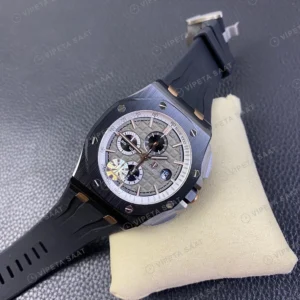 Audemars Piguet Royal Oak Offshore Gri Kadran Seramik Kasa Kaucuk Kordon Super Clone Eta Eta Saat karşıdan görünüm