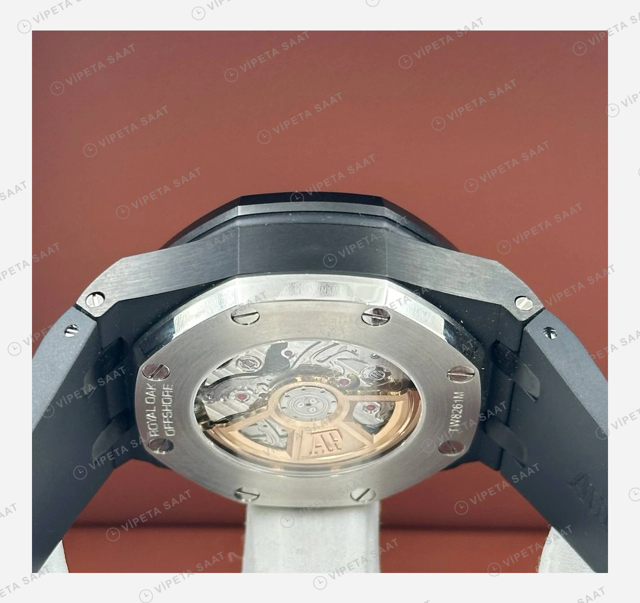 Audemars Piguet Royal Oak Offshore Gri Kronograf Super Clone ETA Eta Saat yan görünüm