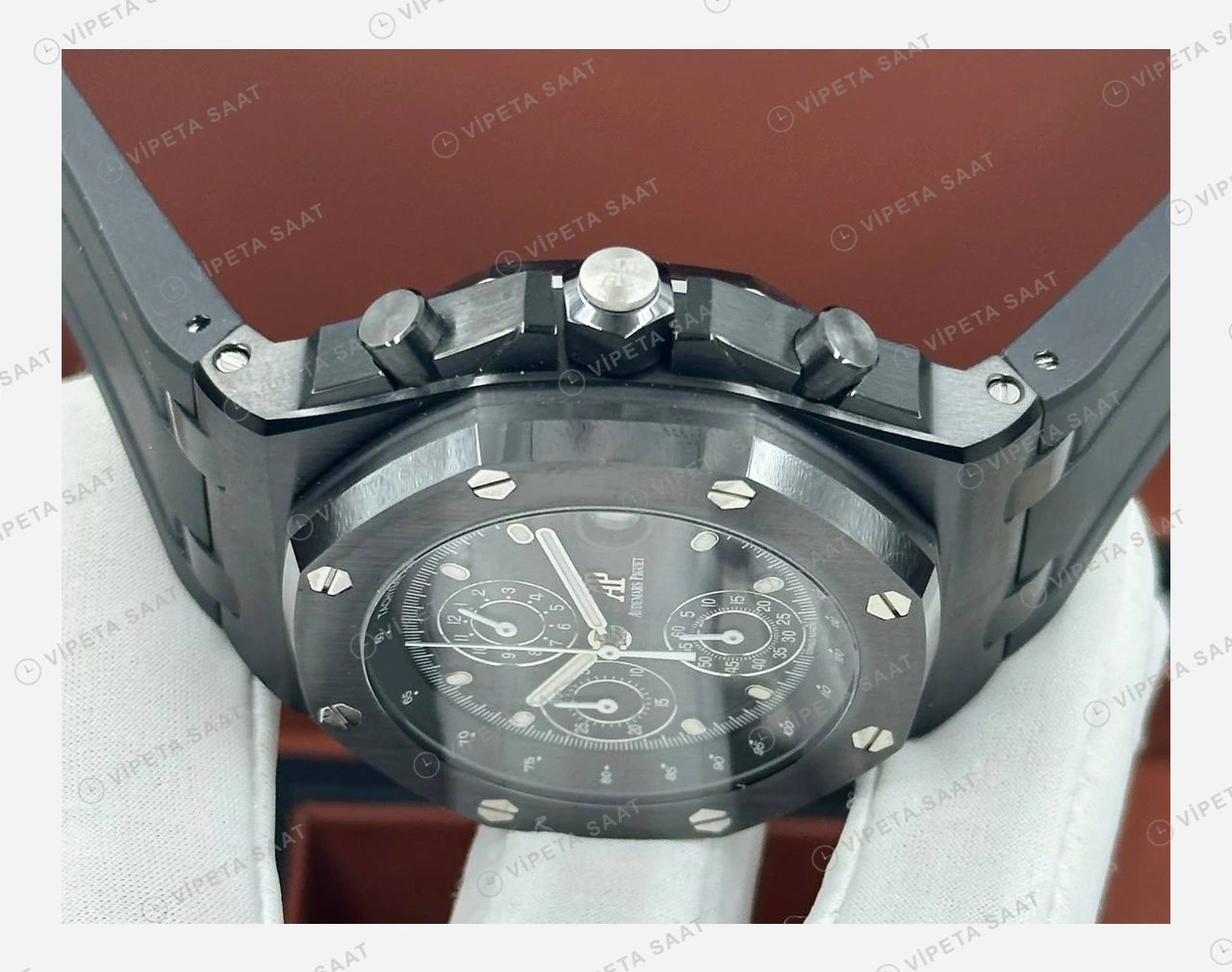 Audemars Piguet Royal Oak Offshore Gri Kronograf Super Clone ETA Eta Saat detay 3