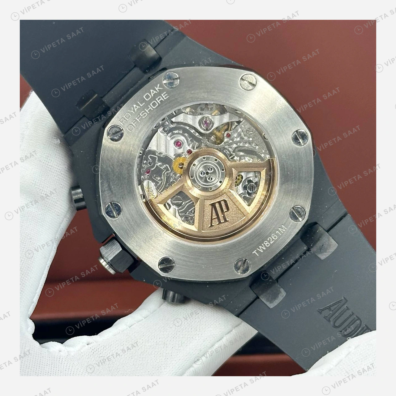 Audemars Piguet Royal Oak Offshore Gri Kronograf Super Clone ETA Eta Saat detay 5