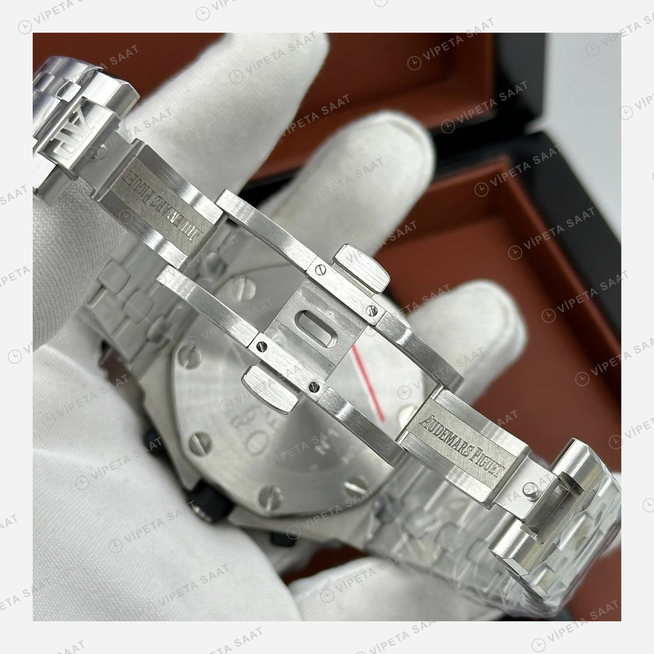 Audemars Piguet Royal Oak Offshore Gri Skeleton Çelik Super Clone ETA Eta Saat detay 5